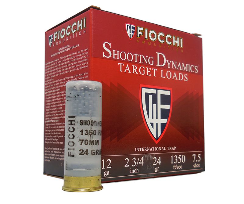 FIOCCHI 12GA 2 3/4″ – 24 GM LEAD CHILL 7.5