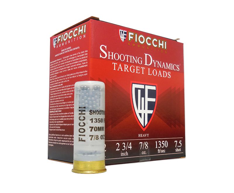 FIOCCHI 12GA 2 3/4″ – 7/8OZ LEAD CHILL 7.5
