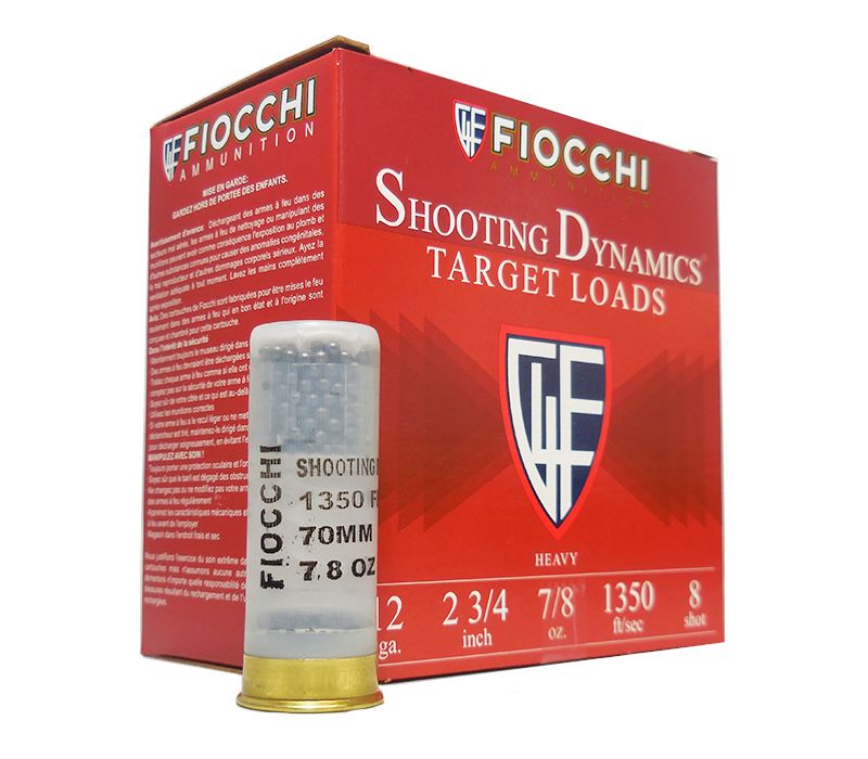 FIOCCHI 12GA 2 3/4″ – 7/8OZ LEAD CHILL 8