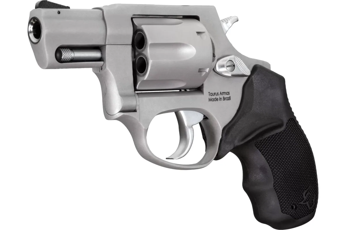 Taurus 327 2" Matte Stainless, 6-Shot — right quarter view