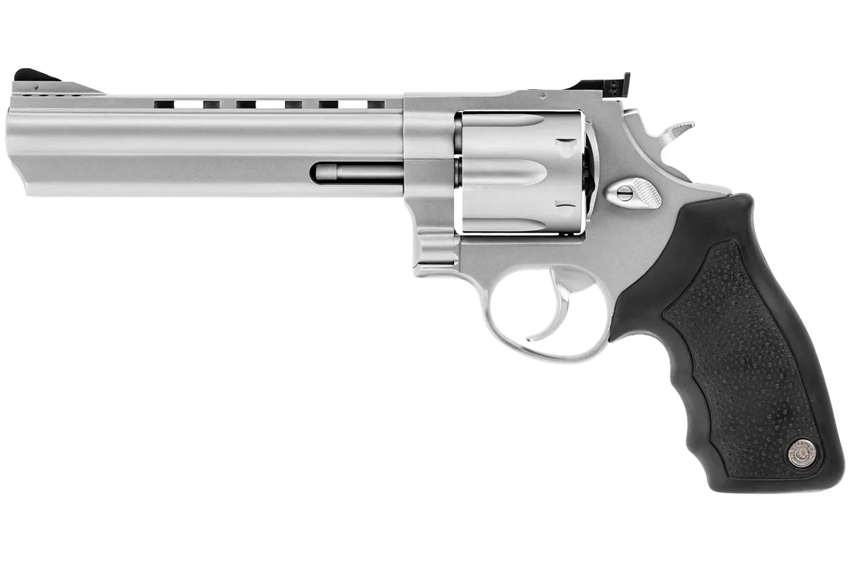 Taurus 44 6.5" Matte Stainless, 6-Shot — left side view