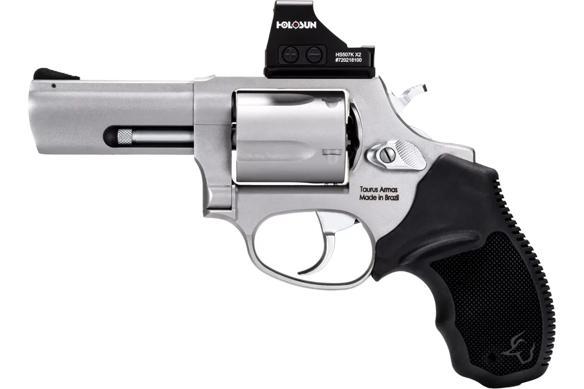 Taurus 605 T.O.R.O. .357 Mag 3" Matte Stainless, 5-Shot — right quarter view