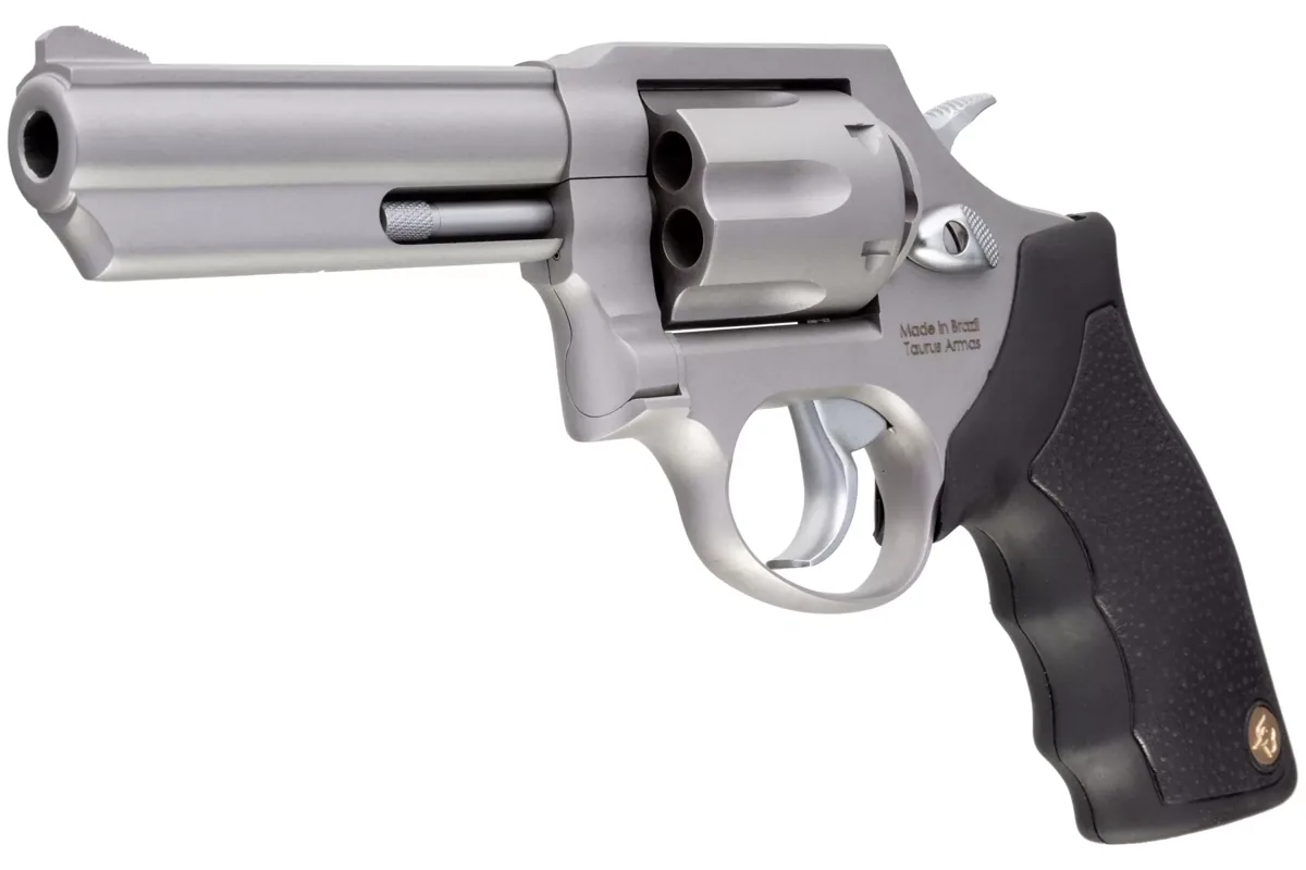 Taurus 65 .357 Mag 4" Matte Stainless, 6-Shot — right quarter view