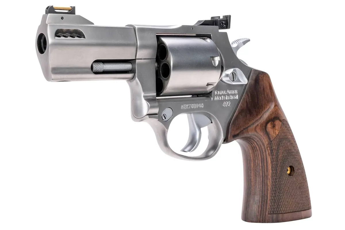 Taurus 692 Executive Grade 9mm 3" Polished Stainless, 7-Shot — right quarter view
