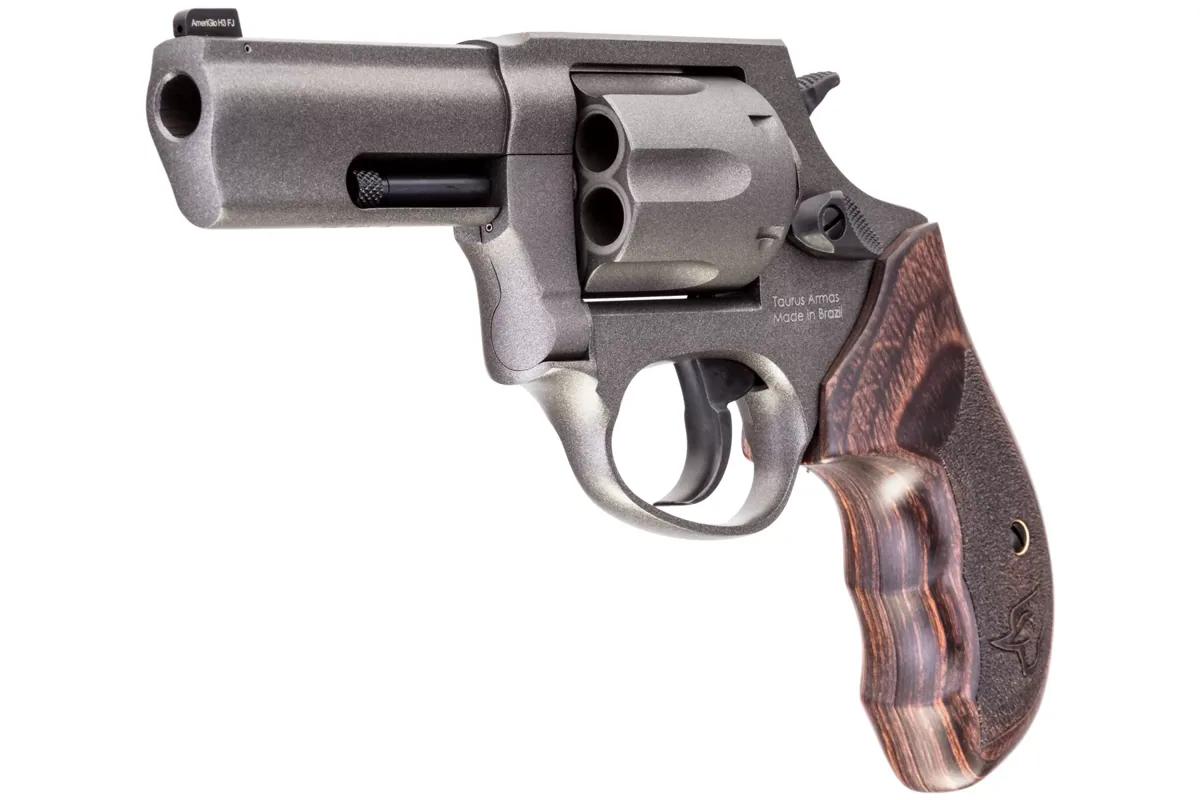 Taurus 856 .38 Special 3" Tungsten Cerakote, 6-Shot — right quarter view