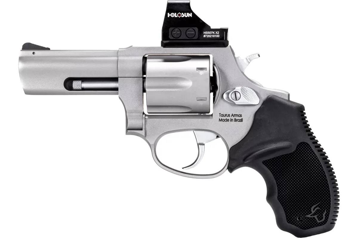 Taurus 856 T.O.R.O. .38 Special 3" Matte Stainless, 6-Shot — right quarter view