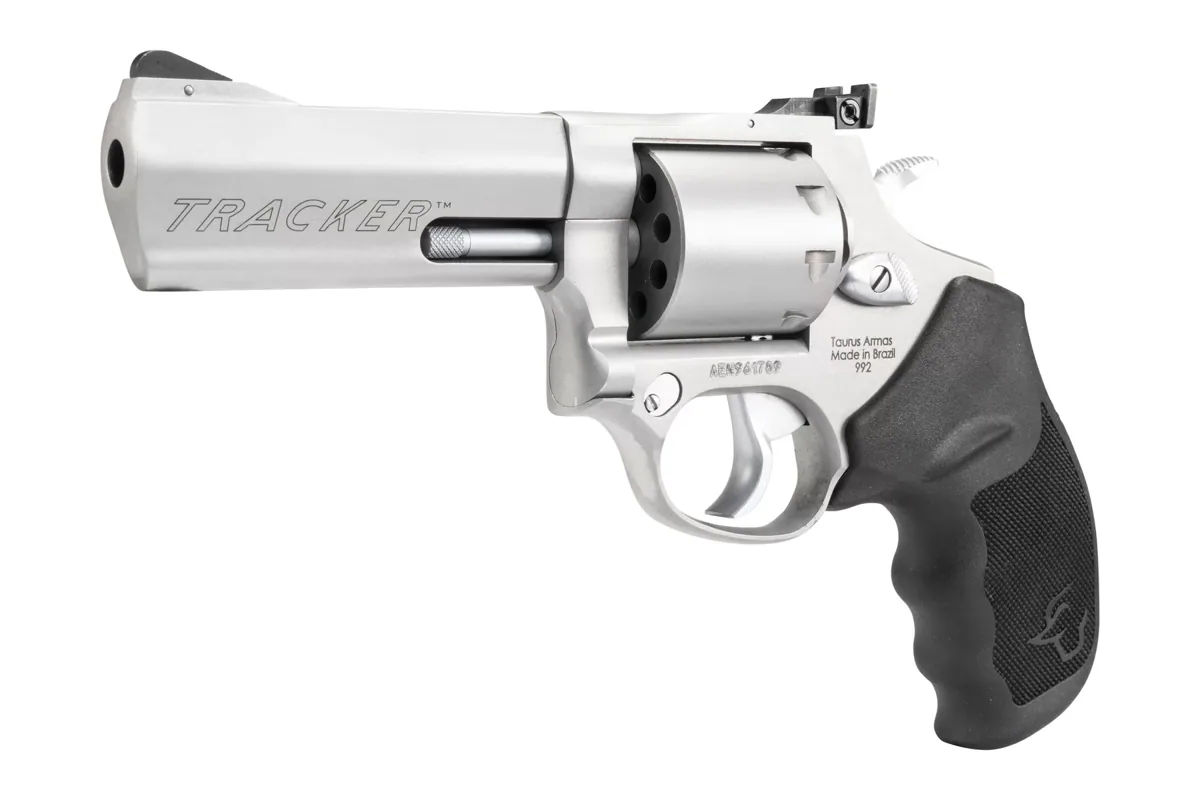Taurus 992 Tracker .22 LR 4" Matte Stainless, 9-Shot — right quarter view