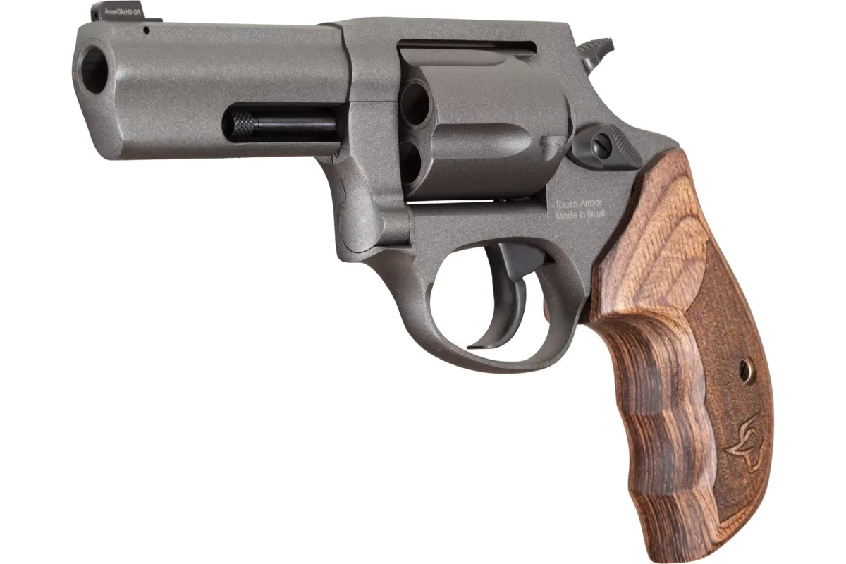 Taurus Defender 605 .357 Mag 3" Tungsten Cerakote, 5-Shot — right quarter view