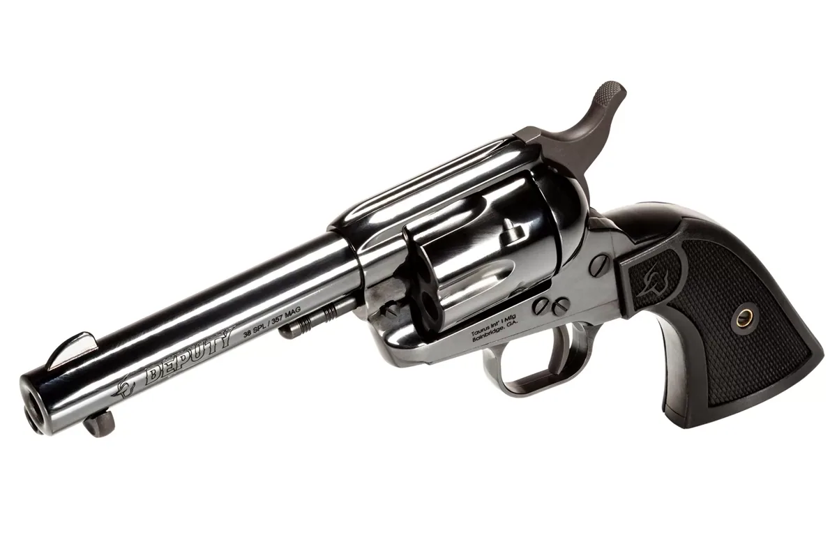 Taurus Deputy .357 Mag 4.75" Polished Black, 6-Shot — right quarter view