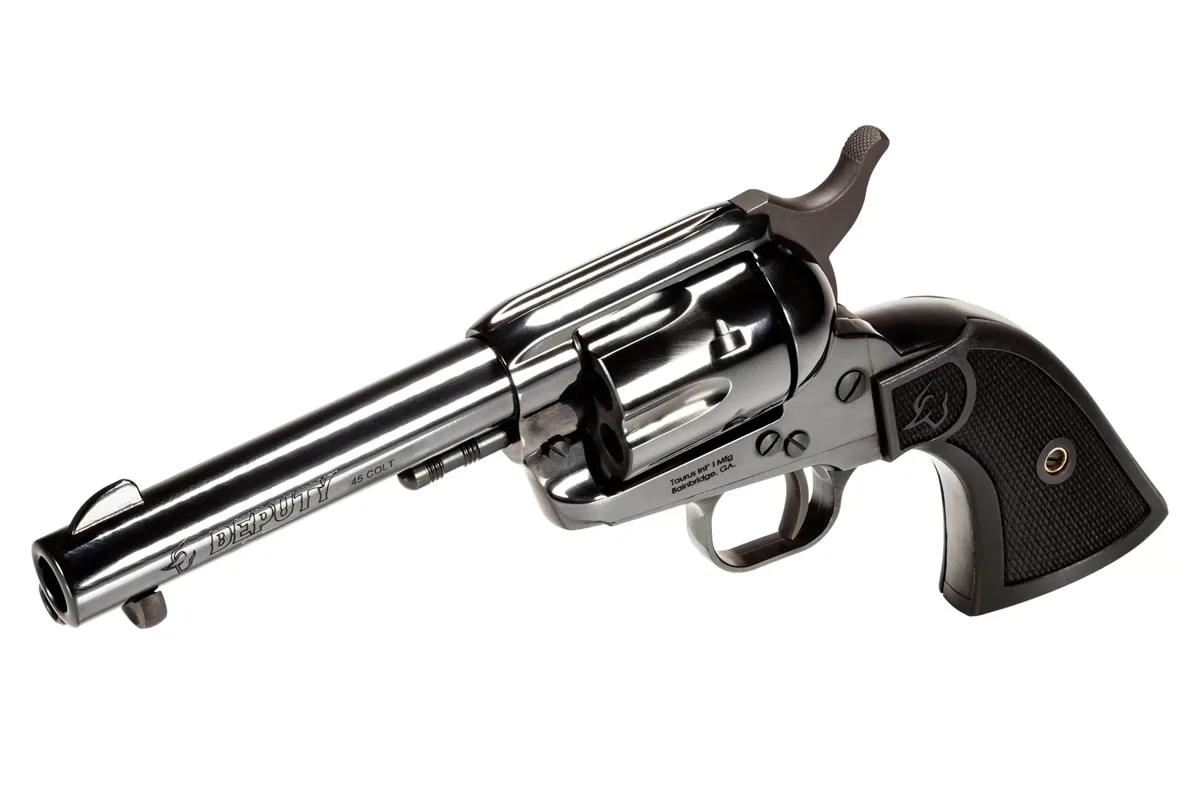 Taurus Deputy 45 Colt 4.75" Polished Black, 6-Shot — right quarter view
