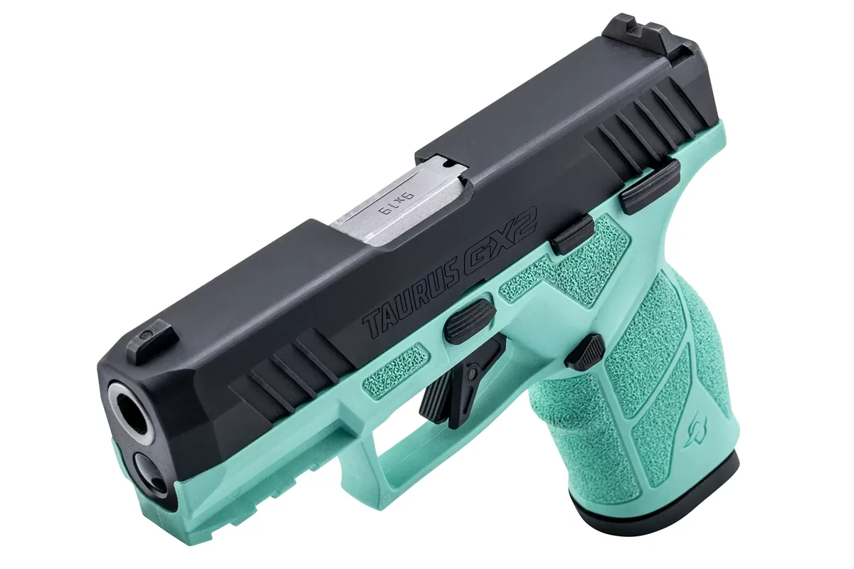 Taurus GX2 9mm Cyan, 10 Rounds — right quarter view