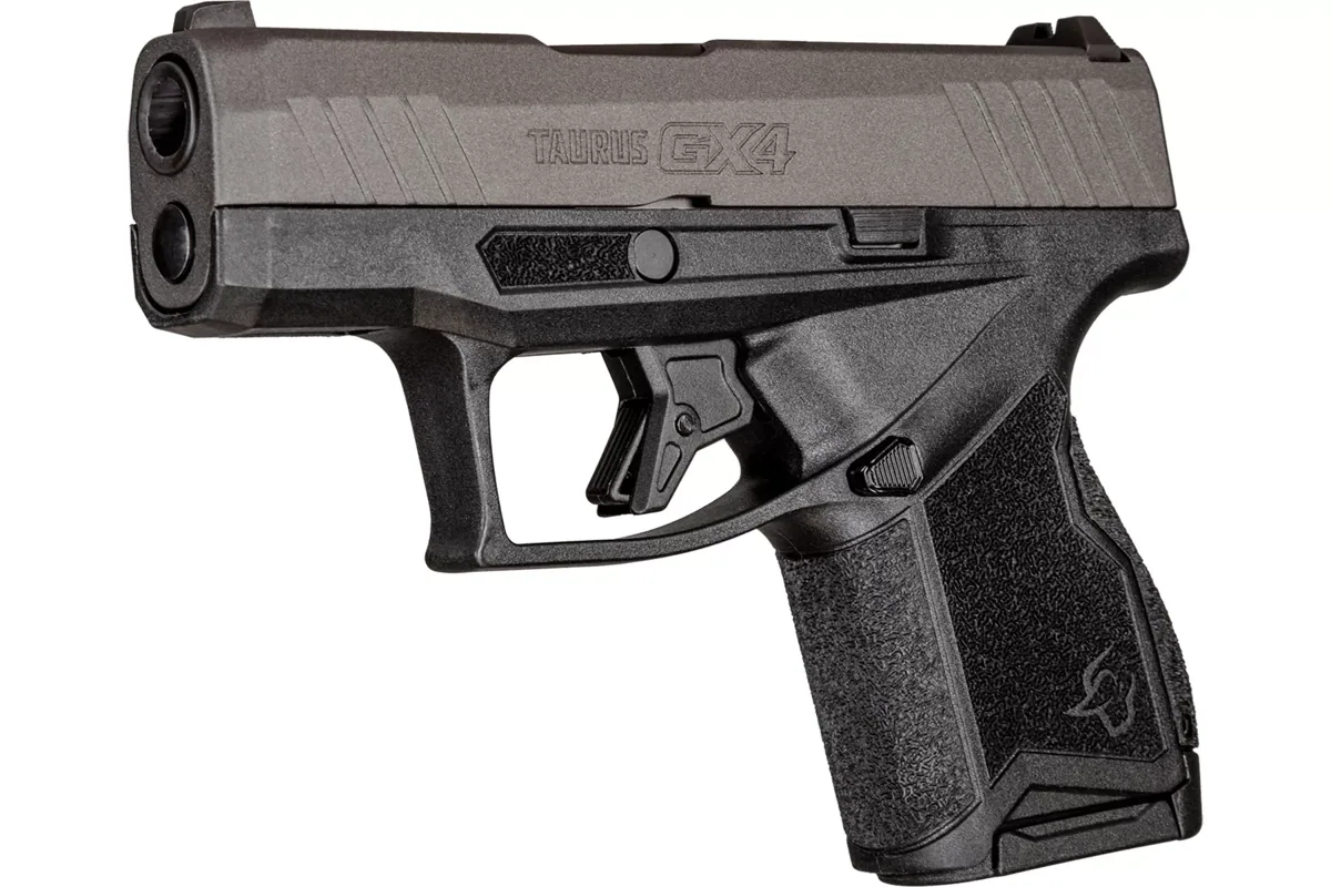 Taurus GX4 9mm Matte Stainless, 11 Rounds — right quarter view