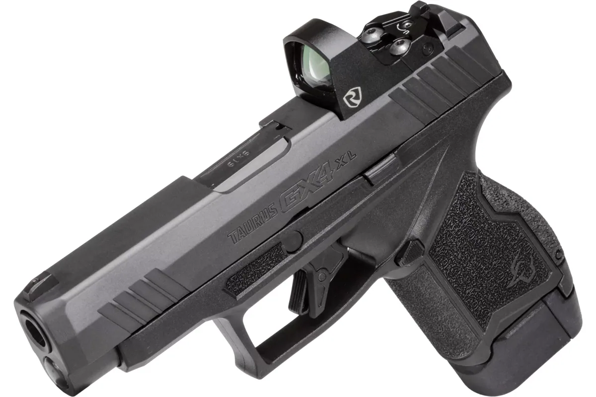 Taurus GX4XL T.O.R.O. Riton Sight 9mm Matte Stainless — right quarter view