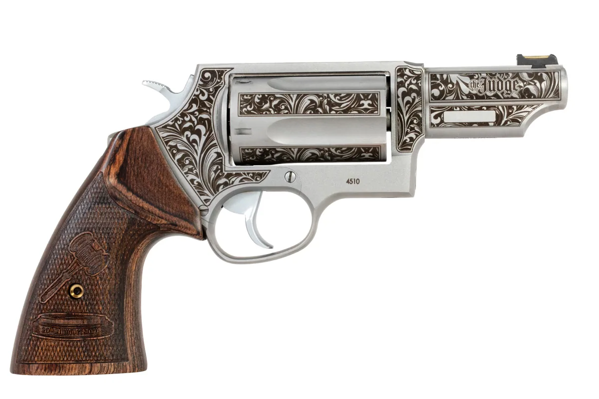 Taurus JUDGE 20TH Anniversary .45 Colt/.410 3" Engraved Matte Stainless, 5-Shot