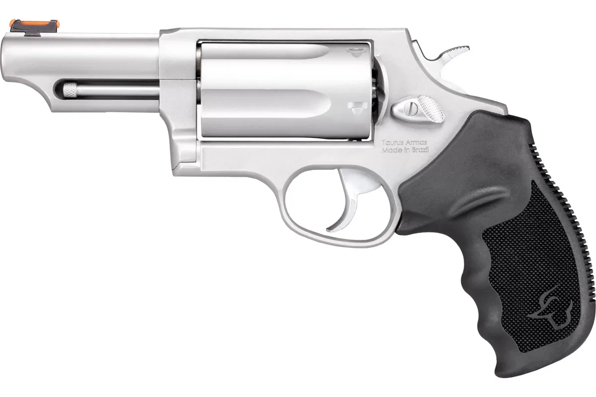 Taurus Judge .45 Colt/.410 3" Matte Stainless, 5-Shot — left side view