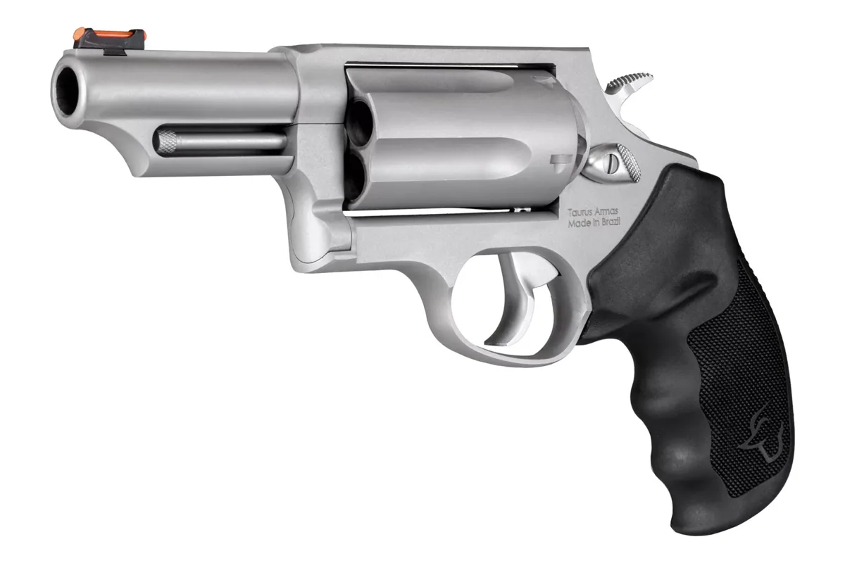 Taurus Judge .45 Colt/.410 3" Matte Stainless, 5-Shot — right quarter view