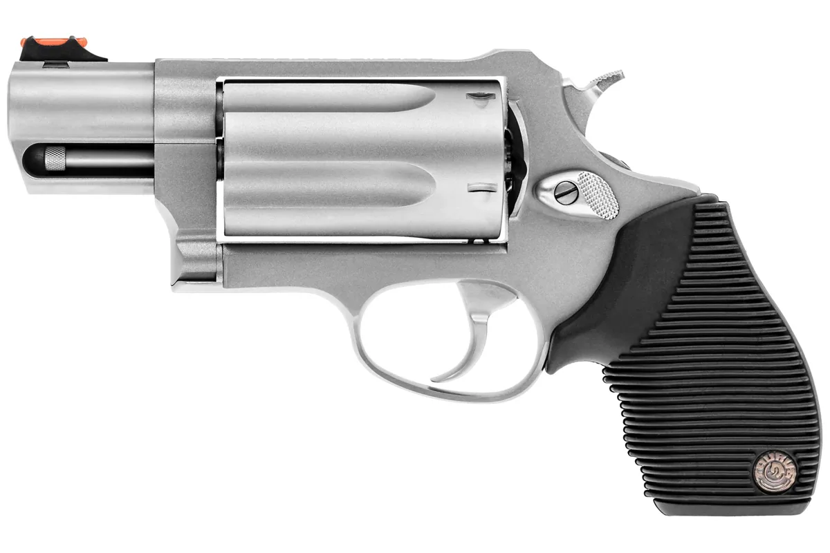 Taurus Judge Public Defender .45 Colt/.410 2" Matte Stainless, 5-Shot — left side view