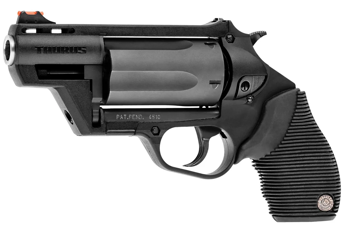 Taurus Judge Public Defender Polymer .45 Colt/.410 2.5" Black Polymer, 5-Shot — right quarter view