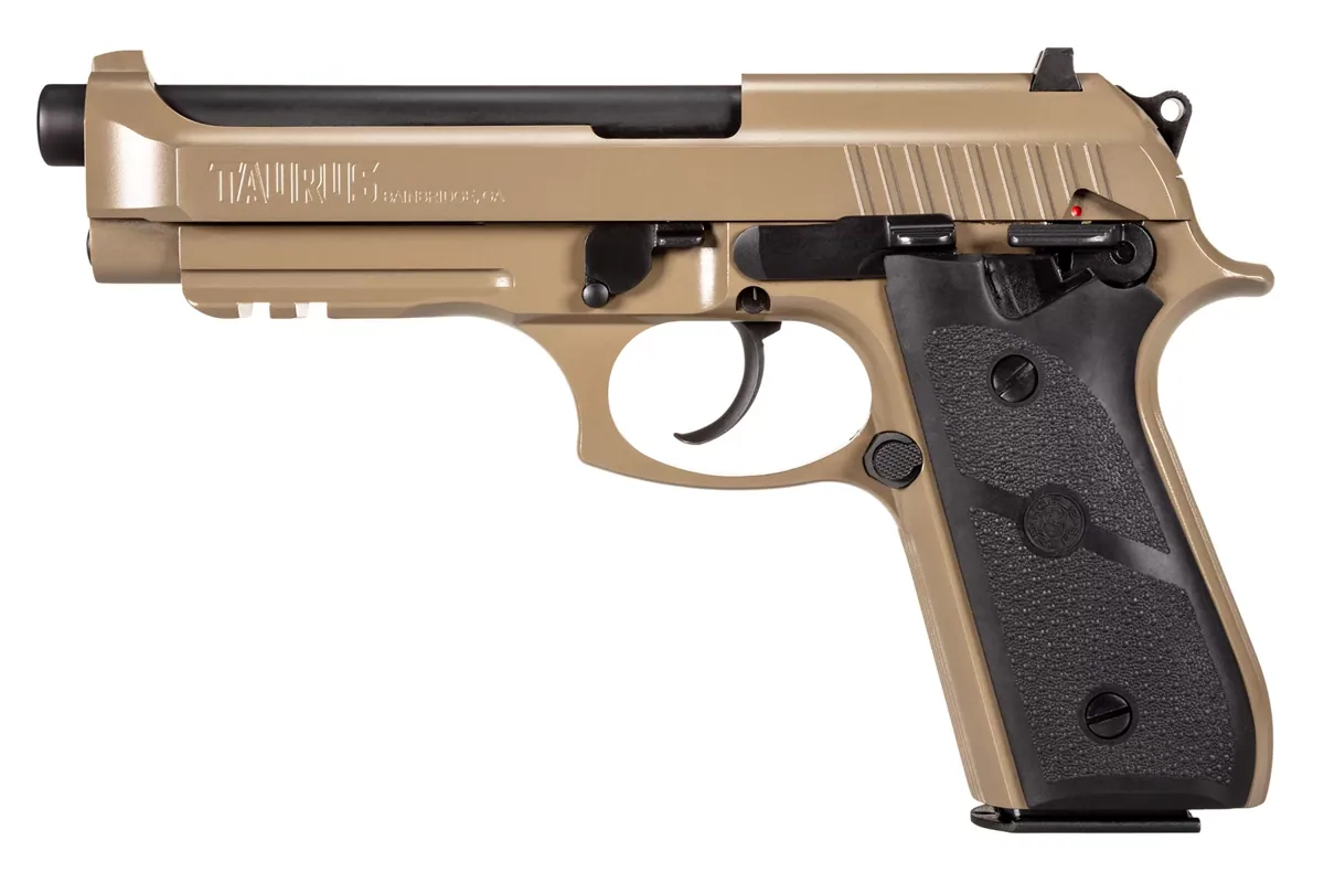 Taurus PT92 9mm Cerakote FDE, 17 Rounds — left side view