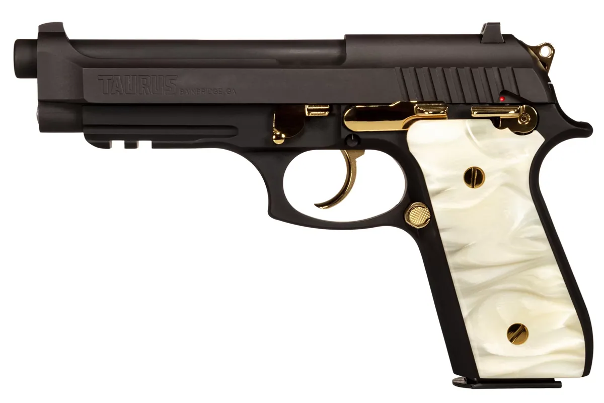 Taurus PT92 9mm Natural Anodized, 17 Rounds — left side view