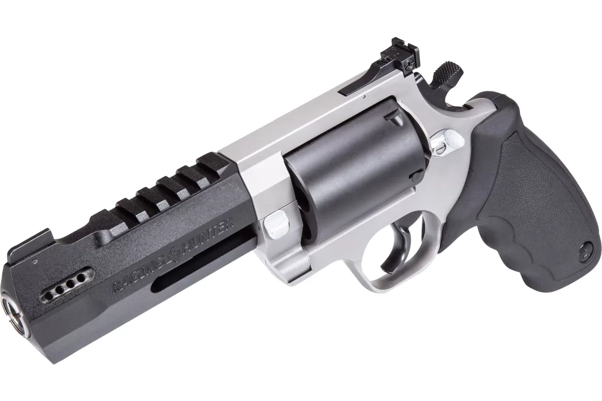 Taurus Raging Hunter 500 5.12" Matte Stainless, 5-Shot — right quarter view