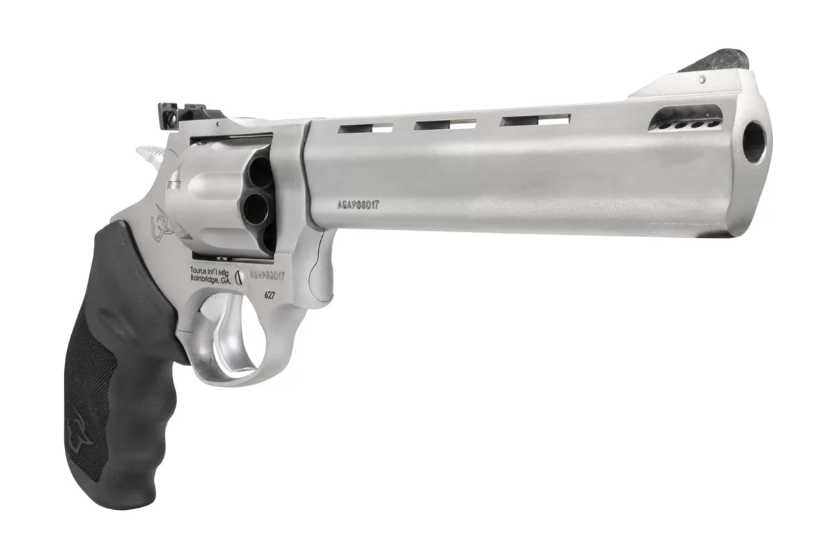 Taurus Tracker 627 .357 Mag 6.5" Matte Stainless, 7-Shot — right quarter view