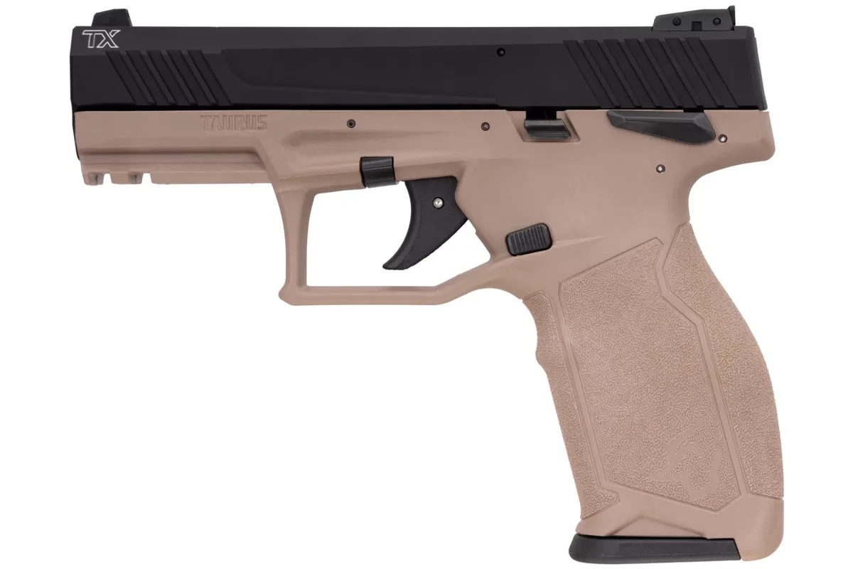 Taurus TX22 .22 LR FDE, 16 Rounds — left side view