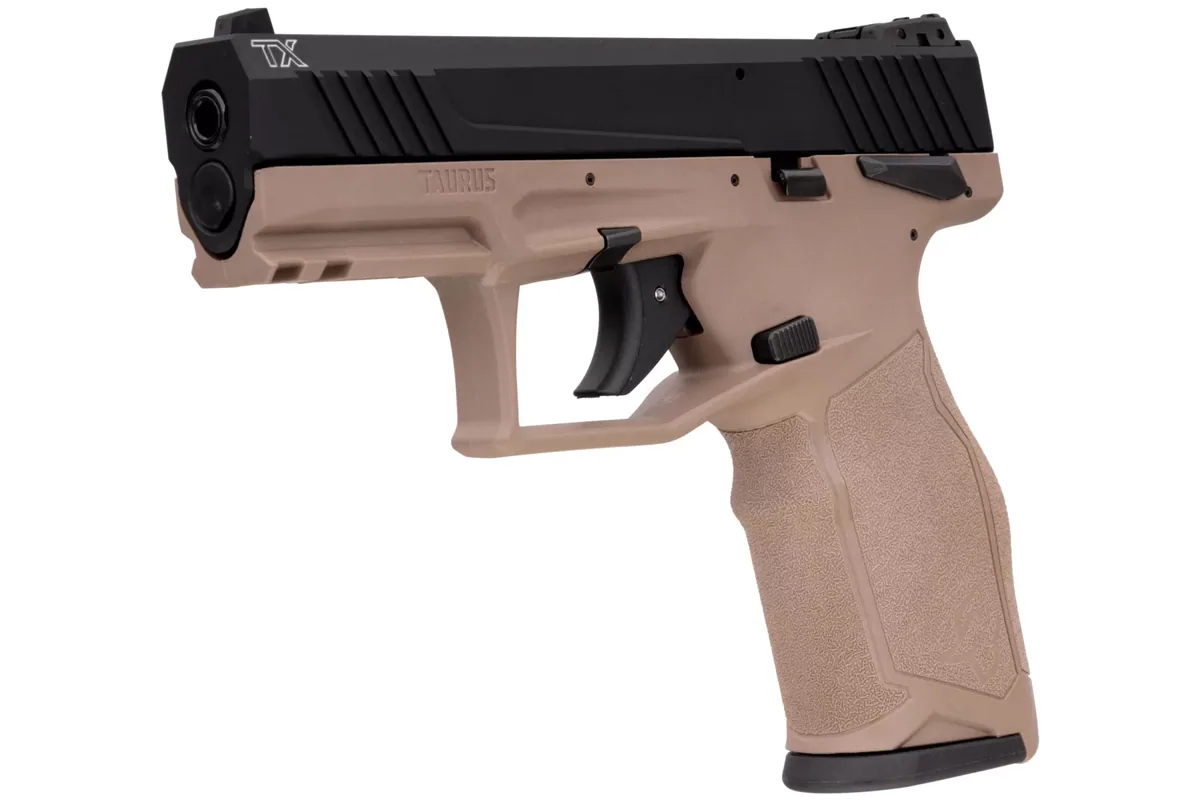 Taurus TX22 .22 LR FDE, 16 Rounds — right quarter view