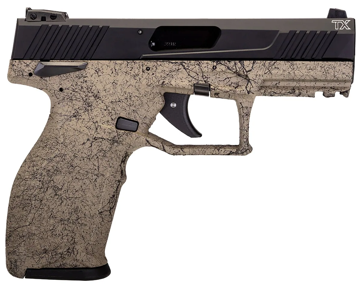 Taurus TX22 .22 LR Flat Dark Earth/Black Splatter, 16 Rounds