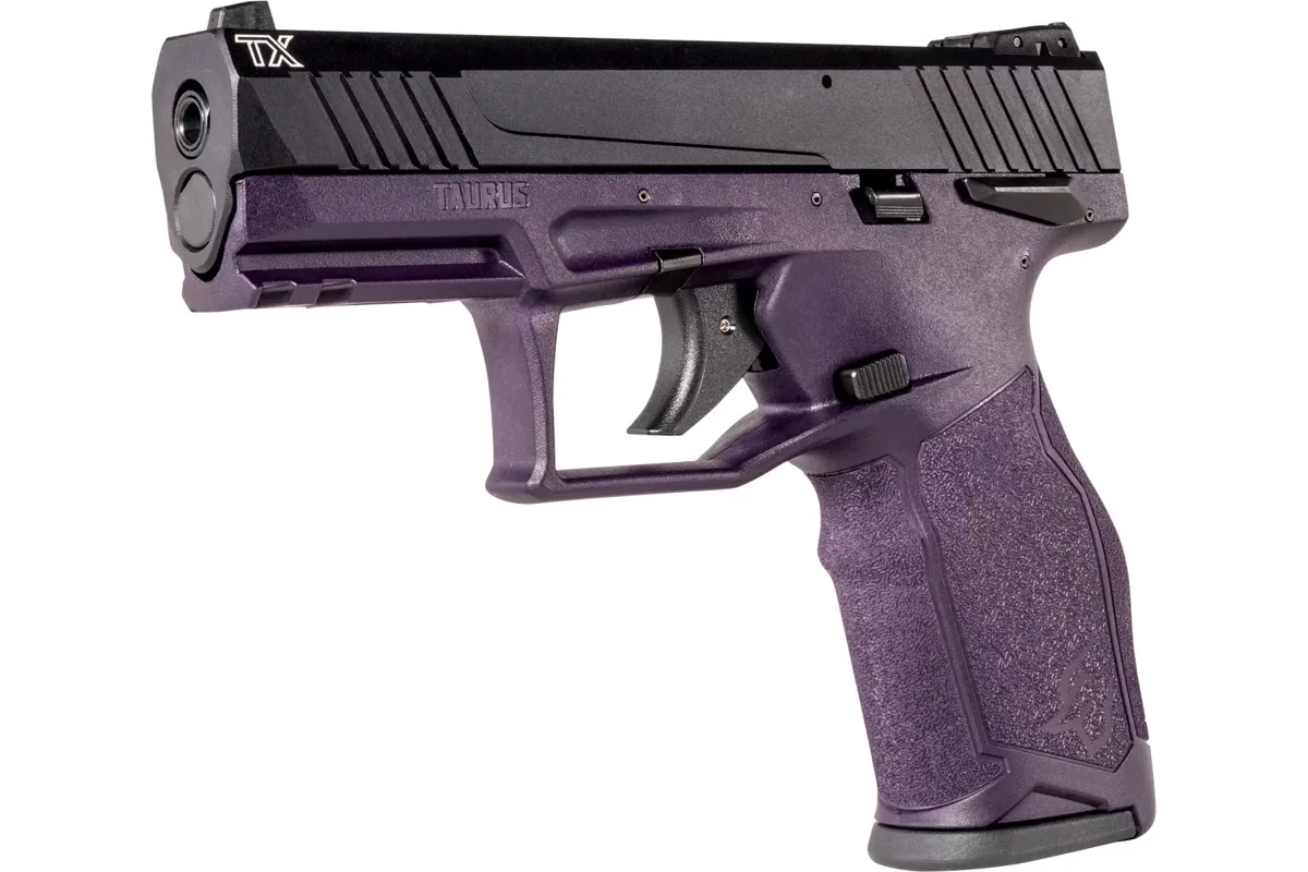 Taurus TX22 .22 LR Purple Wine, 16 Rounds — right quarter view