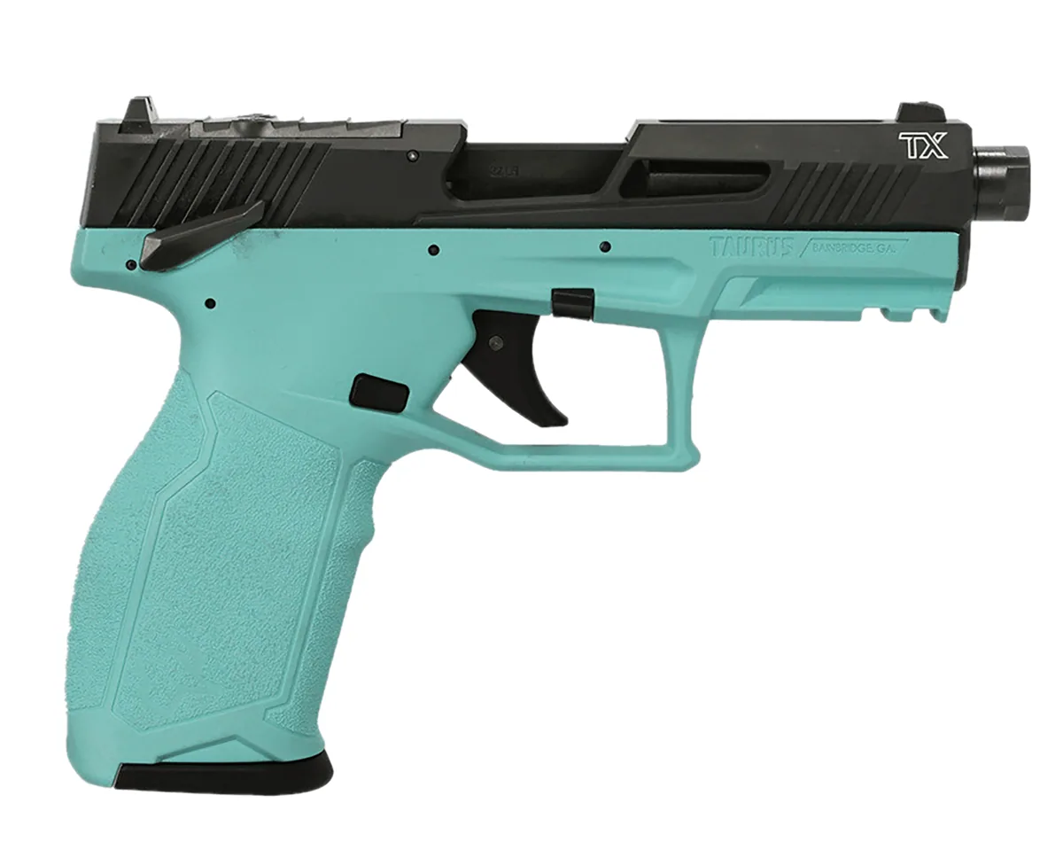 Taurus TX22 T.O.R.O. .22 LR Cyan And Black, 22 Rounds